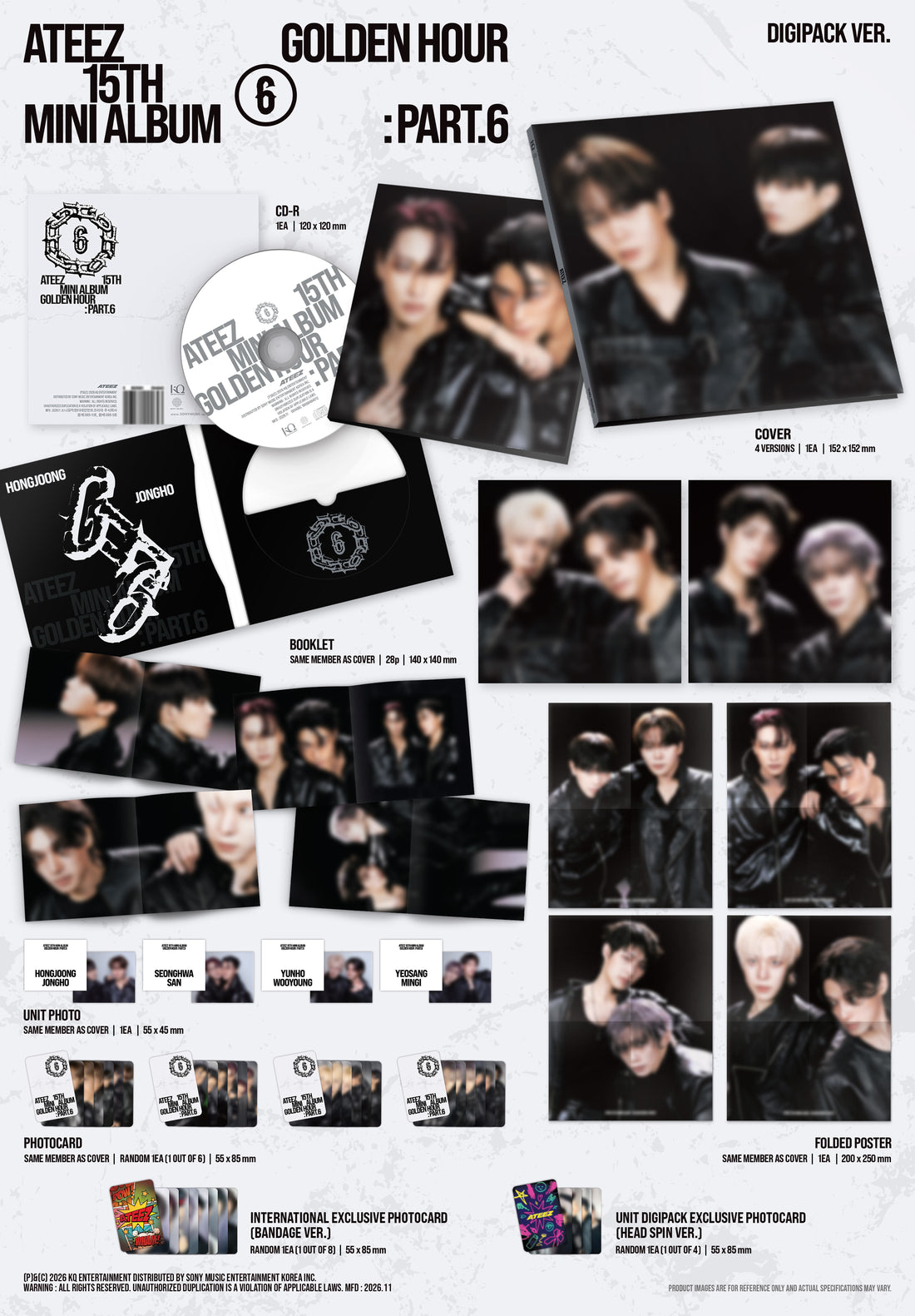 GOLDEN HOUR : Part.6 (DIGIPACK UNIT VER.) - UNIT DIGIPACK Exclusive (Random)