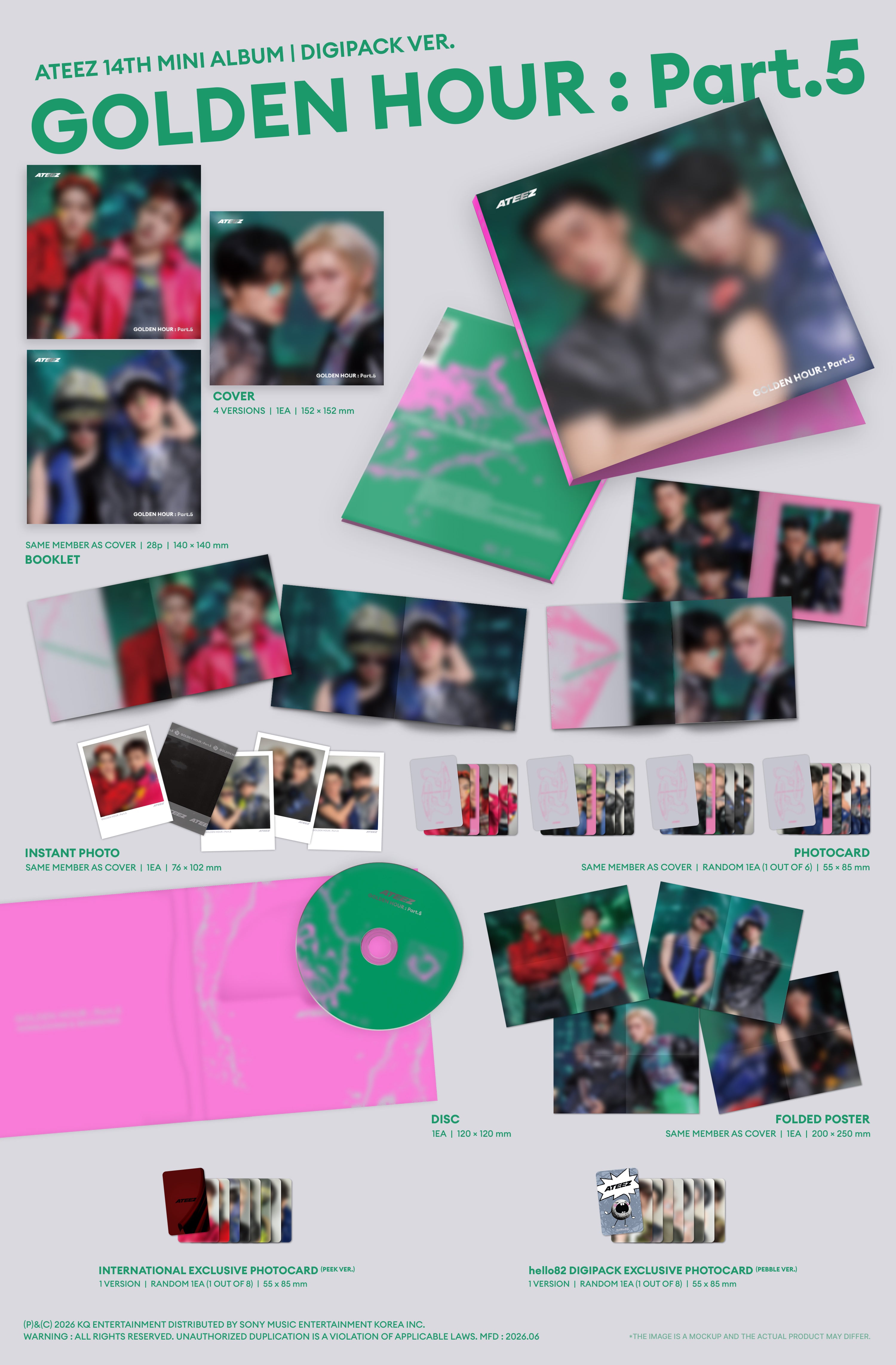 GOLDEN HOUR : Part.5 (DIGIPACK UNIT VER.) - hello82 Exclusive