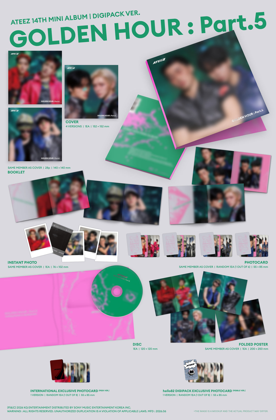 GOLDEN HOUR : Part.5 (DIGIPACK UNIT VER.) - hello82 Exclusive (Random)