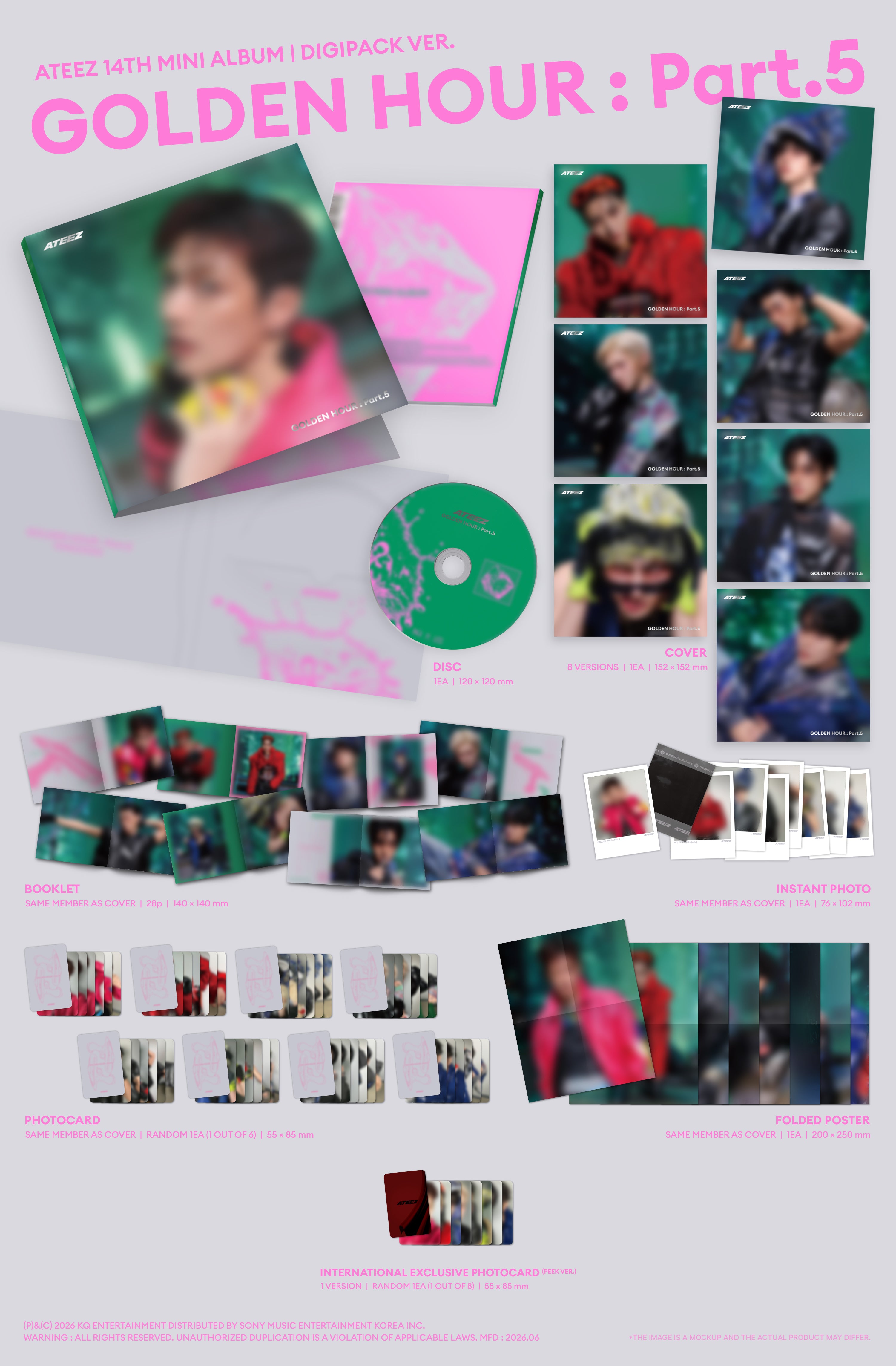 Signed] GOLDEN HOUR : Part.5 (DIGIPACK VER.) (Random) – ATEEZ